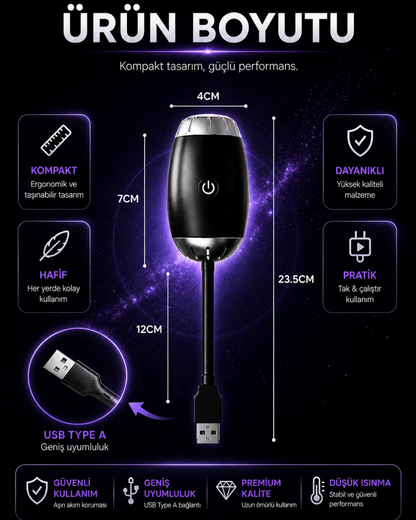 GalaksiProjektör | USB Yıldız Gökyüzü Projektörü